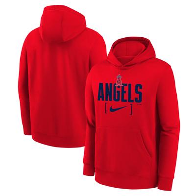 Los Angeles Angels Club Fleece Club Stack Kapuzenpullover – Rot – Jugend Image