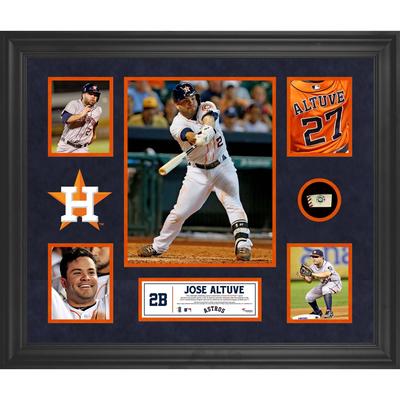 Jose Altuve Houston Astros gerahmte 5-Foto-Collage mit Stück eines Spielballs Image