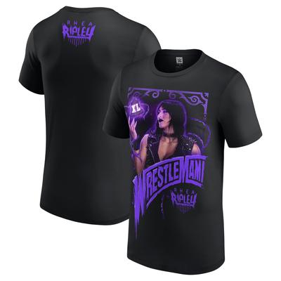WWE Rhea Ripley WrestleMania 40 T-Shirt – Schwarz – Herren Image