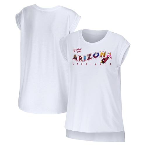 Damenbekleidung von Erin Andrews Weißes Arizona Cardinals Greetings From Muscle T-Shirt