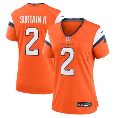 Denver Broncos Nike Game Heimtrikot - Orange - Patrick Surtain II - Damen Image