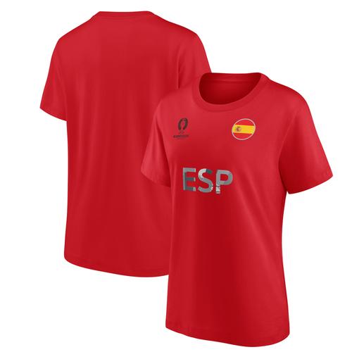 UEFA Euro 2024 Grafik-T-Shirt mit spanischer Nationalflagge – Rot – Damen