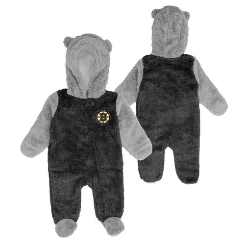 Boston Bruins Game Nap Teddy Fleece Onesie – Neugeborene