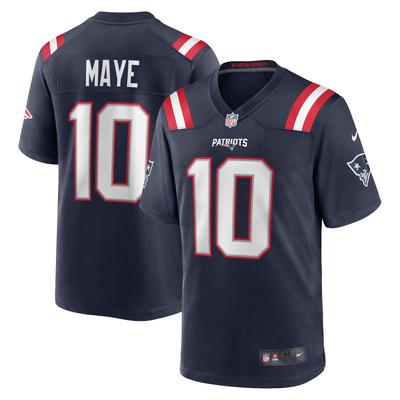 New England Patriots Nike Game Heimtrikot - Marineblau - Drake Maye - Herren Image