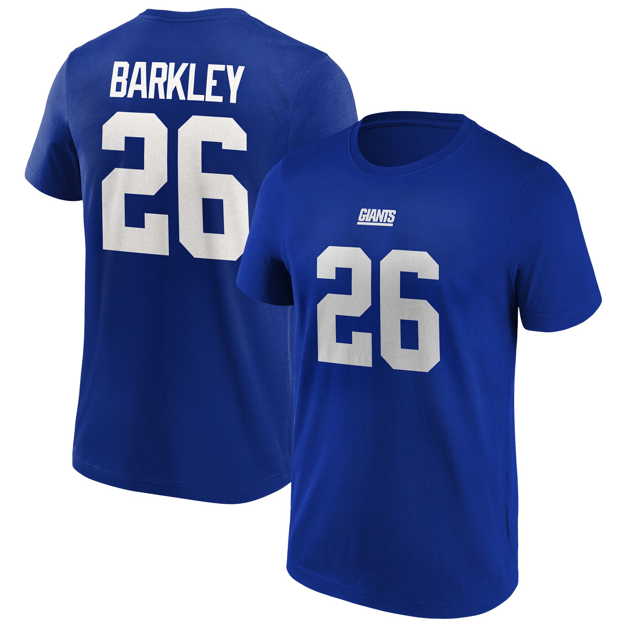New York Giants Home Name & Nummer T-Shirt - Saquon Barkley - Herren Image