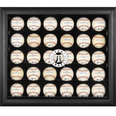 Vitrine für 30 Bälle mit Texas Rangers-Logo, schwarzer Rahmen Image