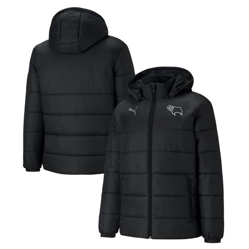 Derby County Puma Wattierte Jacke – Schwarz