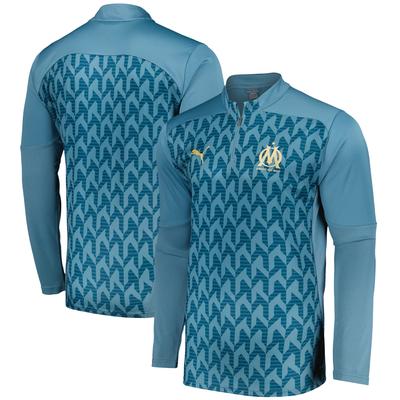 Olympique de Marseille PUMA Pre-match 1/4-Reißverschluss - Blau Image