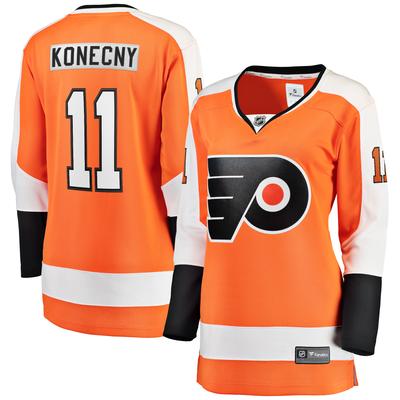 Oranges Philadelphia Flyers-Heimtrikot mit Travis Konecny von Fanatics für Damen, Premier Breakaway-Spielertrikot Image