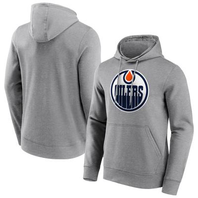 Edmonton Oilers Fanatics Branded Iconic Secondary Color Logo Graphic Hoodie - Sportgrau - Herren Image