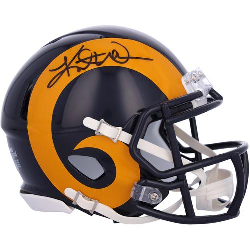 Kurt Warner St. Louis Rams signierter Throwback 1981-1999 Speed ​​Mini-Helm