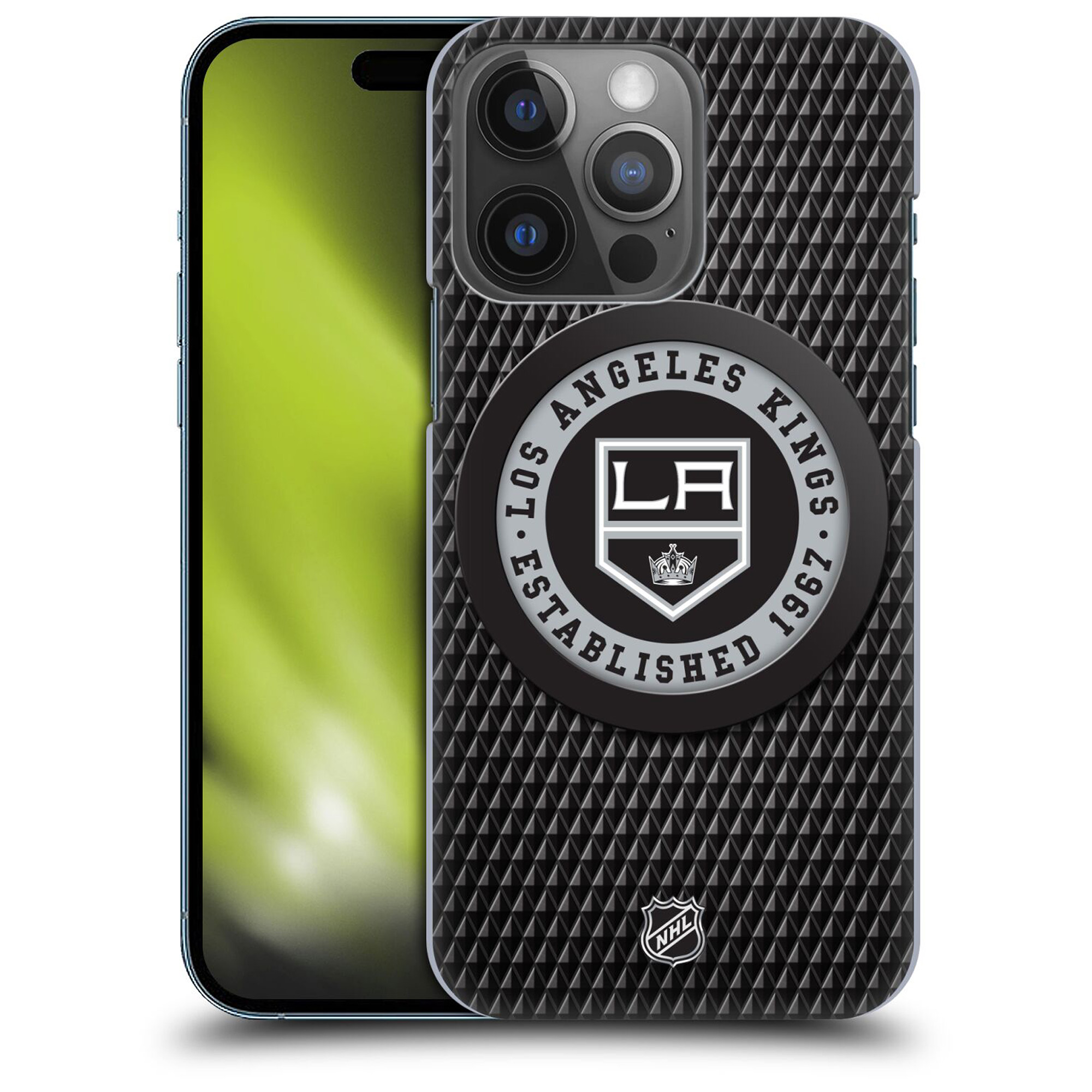 Los Angeles Kings NHL Puck Texture Grafik Phone Case - iPhone Image