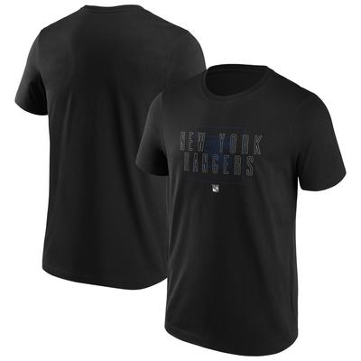 New York Rangers Fanatics Branded Exoskeleton T-Shirt - Schwarz - Herren Image