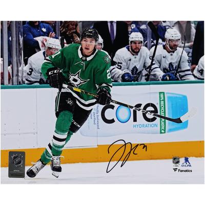 Autogrammfoto von Jason Robertson von den Dallas Stars (20,3 x 25,4 cm), Kelly Green Jersey, Eiskunstlauffoto Image