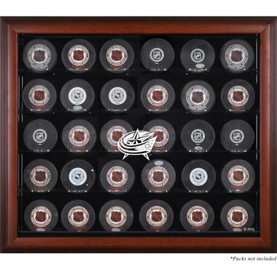 Mahagoni-Vitrine für 30 Pucks der Columbus Blue Jackets Image