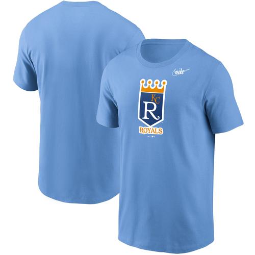 Hellblaues Nike Kansas City Royals Cooperstown Collection Logo-T-Shirt für Herren