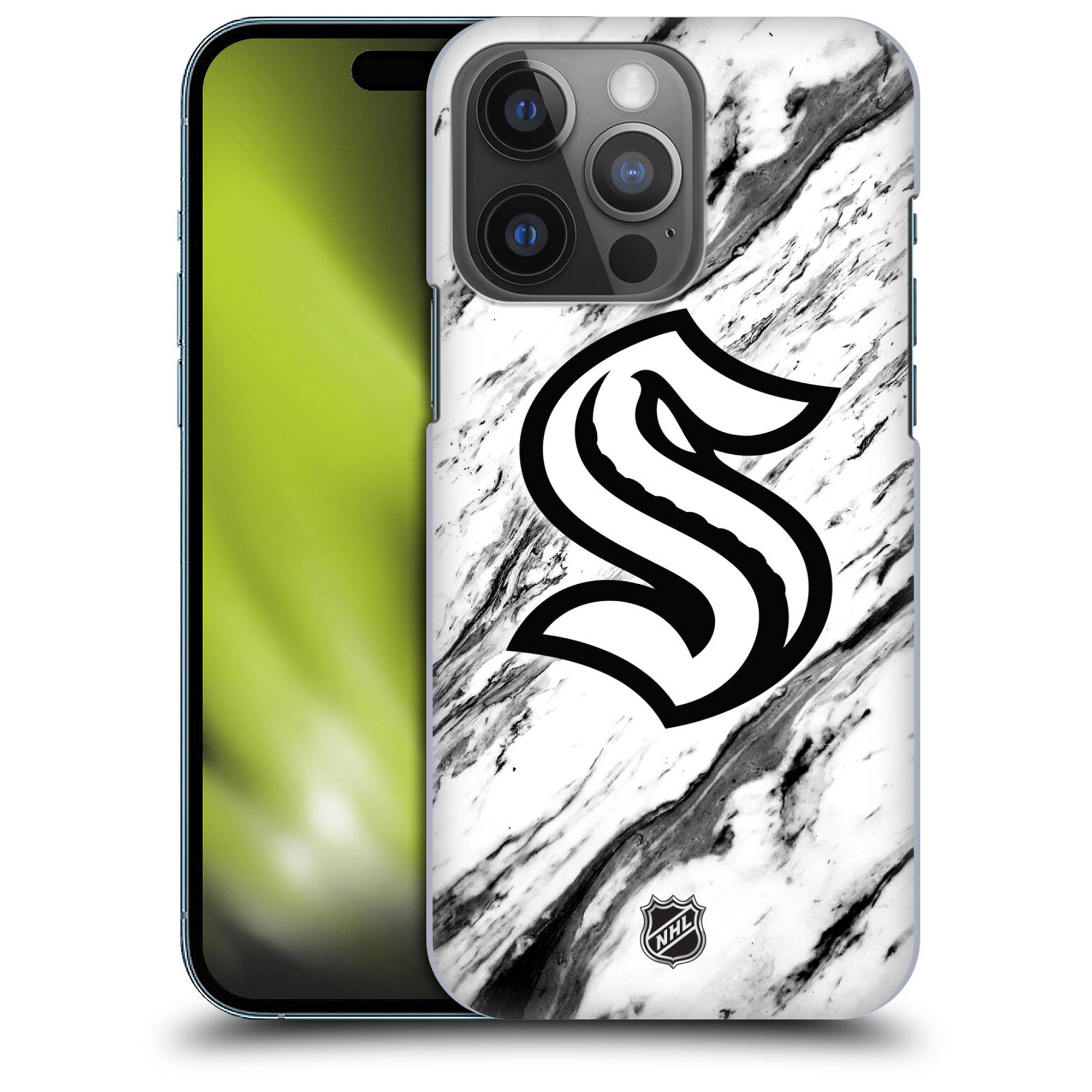 Seattle Kraken NHL Marble Pattern Grafik Phone Case - iPhone