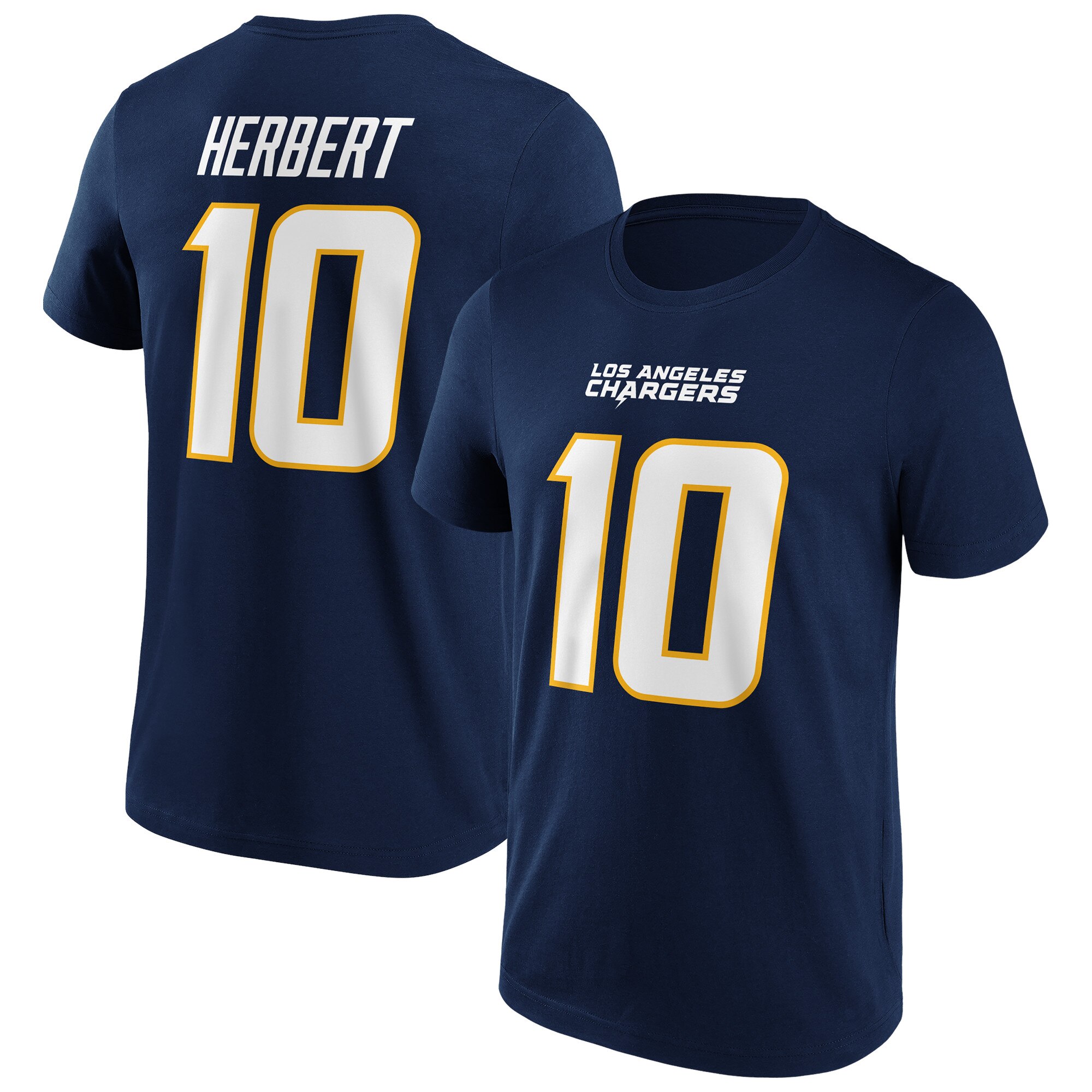 Los Angeles Chargers T-Shirt mit alternativem Namen und Nummer - Justin Herbert - Herren Image