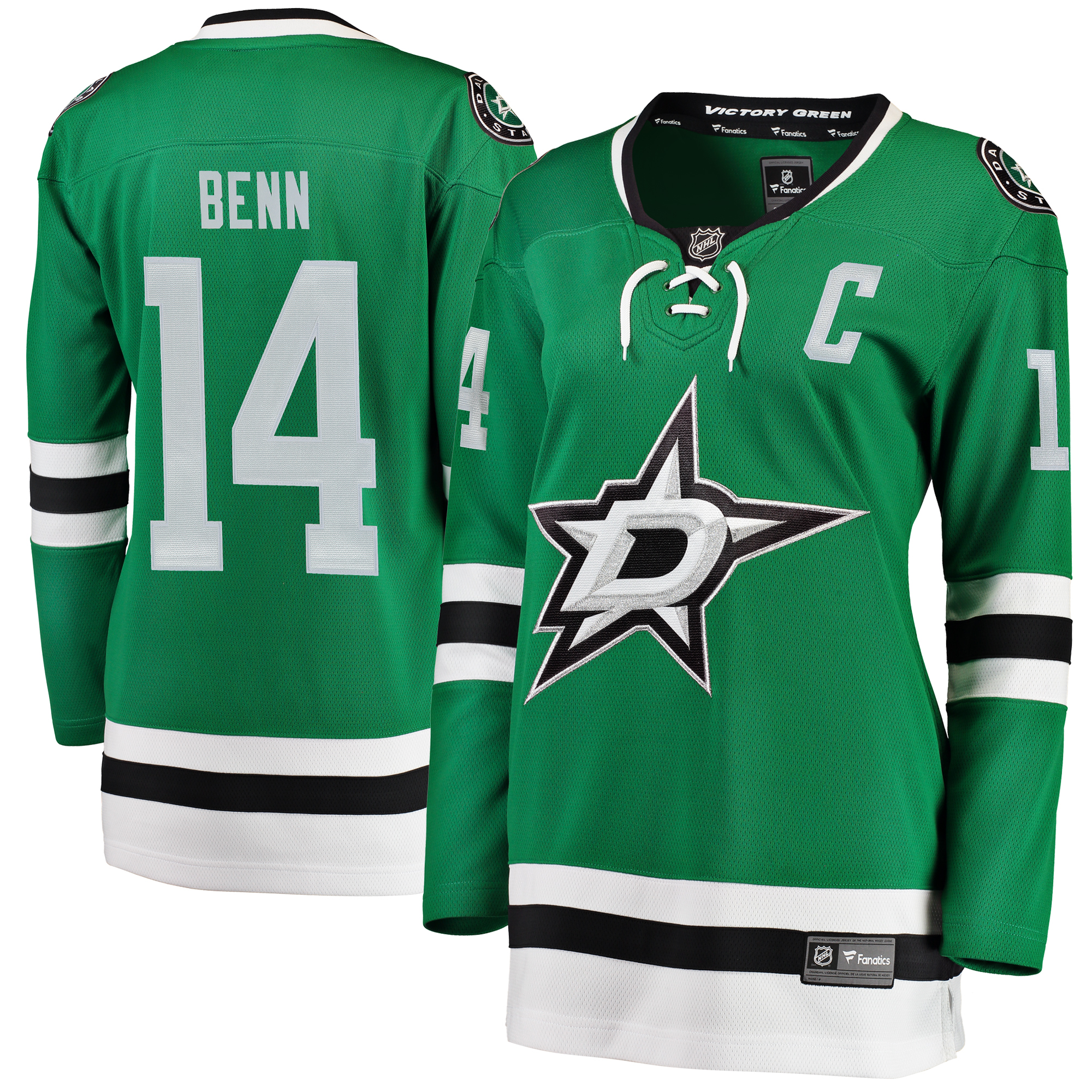 "Fanatics Jamie Benn Green Dallas Stars Heimtrikot für Damen (Breakaway-Trikot)" Image