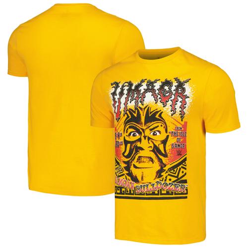 Herren T-Shirt Umaga Der Samoanische Bulldozer in Gold von Ripple Junction