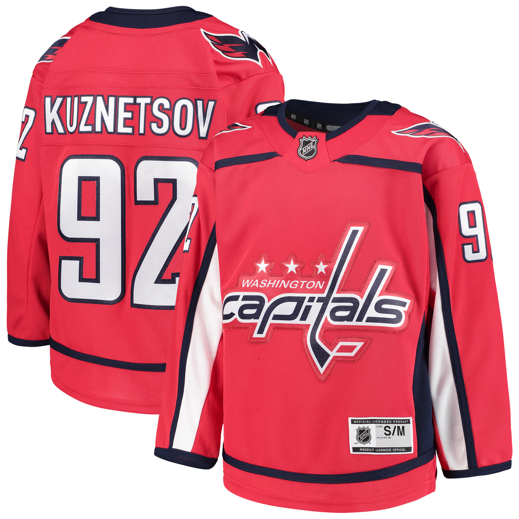 Rotes Washington Capitals-Heimtrikot von Evgeny Kuznetsov für Jugendliche Image