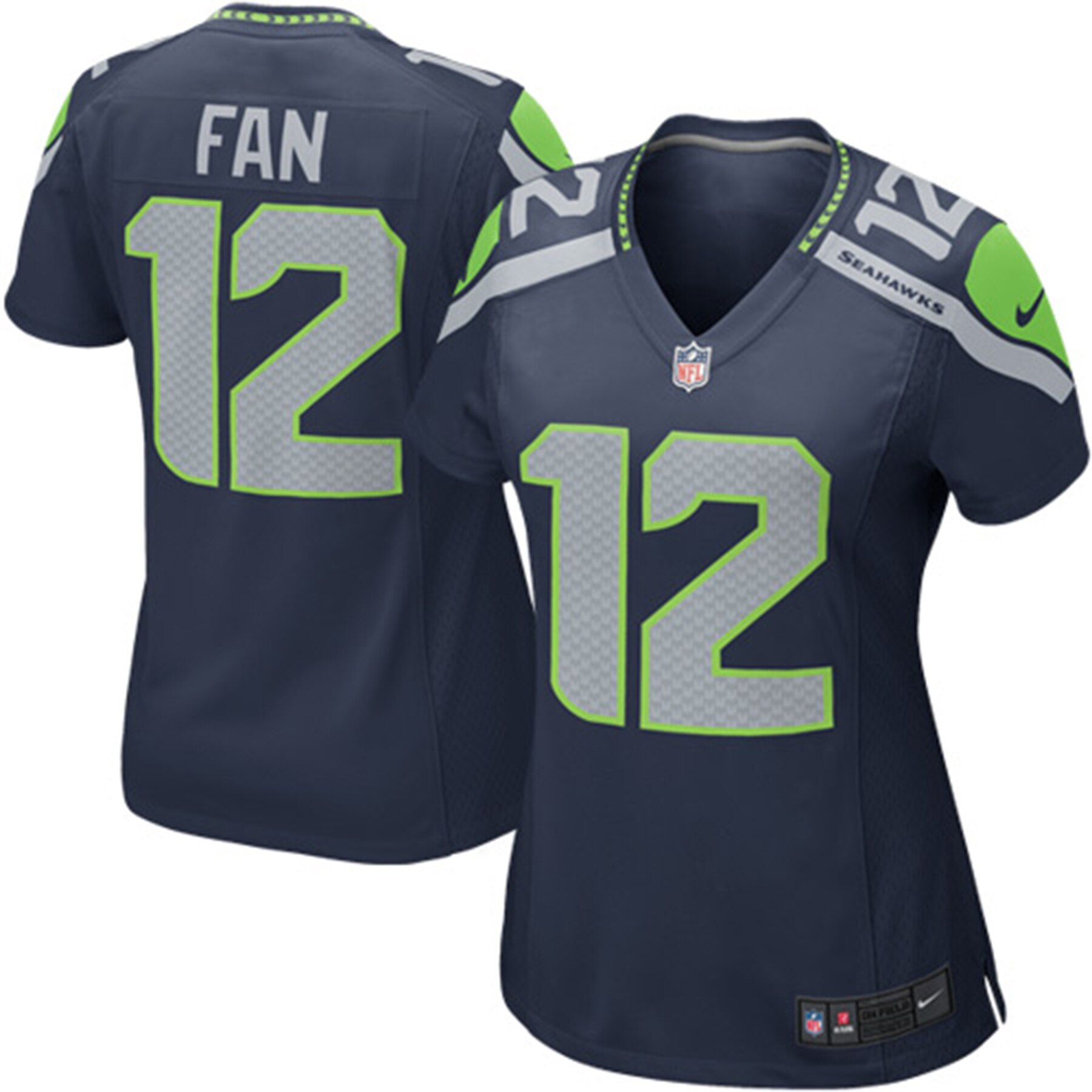 Seattle Seahawks Nike Heimspieltrikot – College Navy – Fan 12 – Damen Image