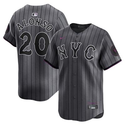 New York Mets Nike MLB Limited City Connect-Trikot – Dunkelgrau – Pete Alonso – Herren Image