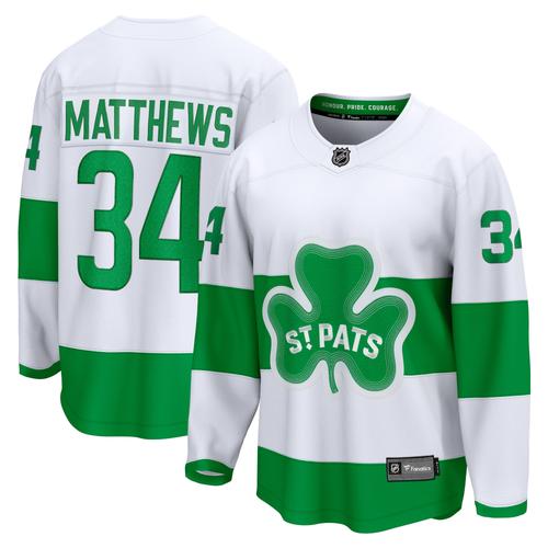 Weißes Auston Matthews-Trikot der Toronto Maple Leafs St. Patricks Alternate Premier Breakaway-Spieler für Herren von Fanatics