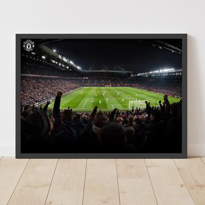 Manchester United Stretford End Goal gerahmter Druck - A2 Image