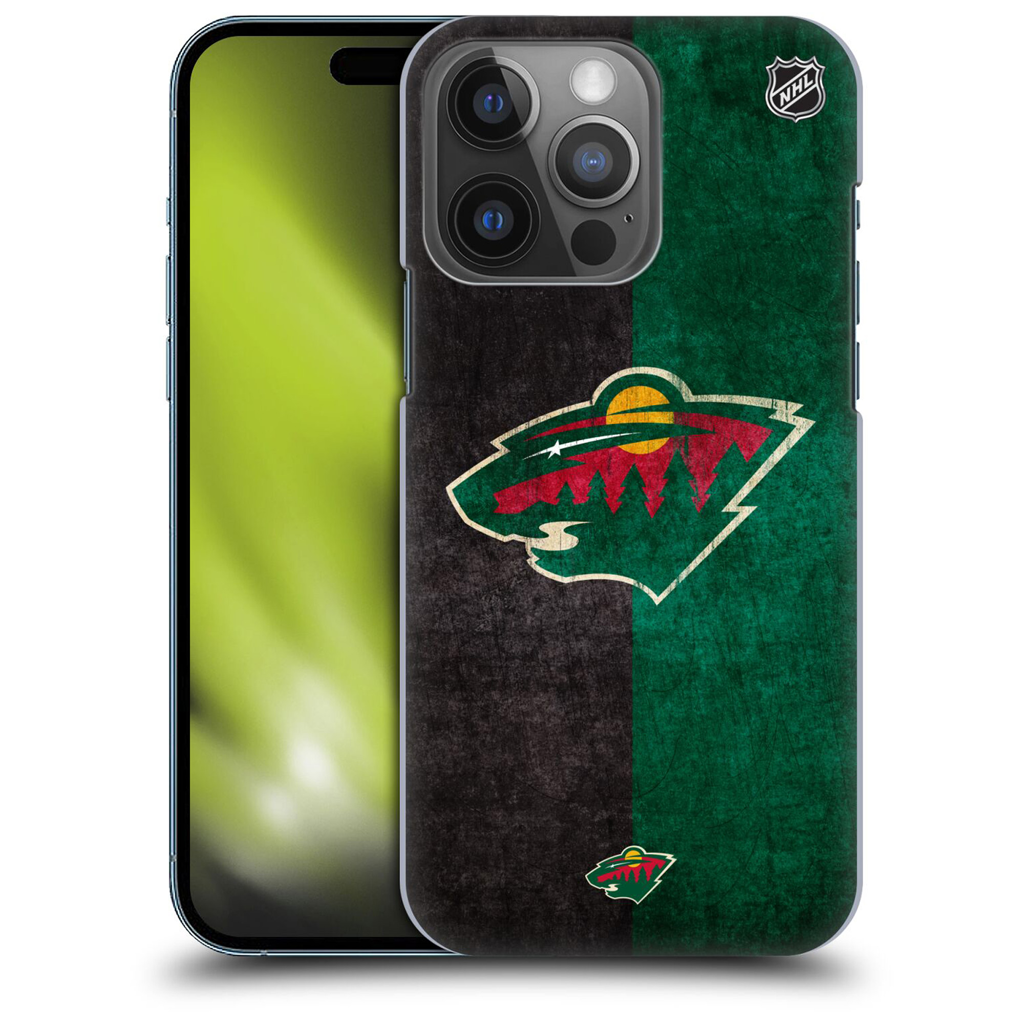 Minnesota Wild NHL Half Distressed Grafik Phone Case - iPhone Image