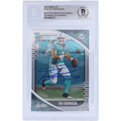 Tua Tagovailoa Miami Dolphins signierte 2020 Panini Absolute #194 Beckett Fanatics bezeugte authentifizierte Rookie-Karte Image