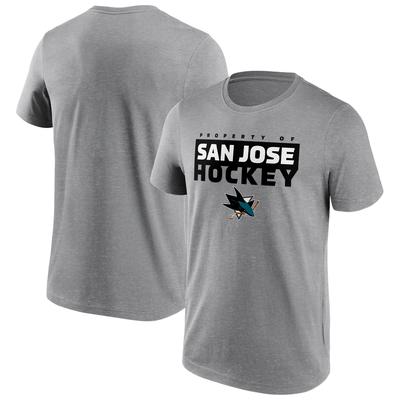San Jose Sharks Fanatics Branded Gain Ground T-Shirt - Sport Grau - Herren Image