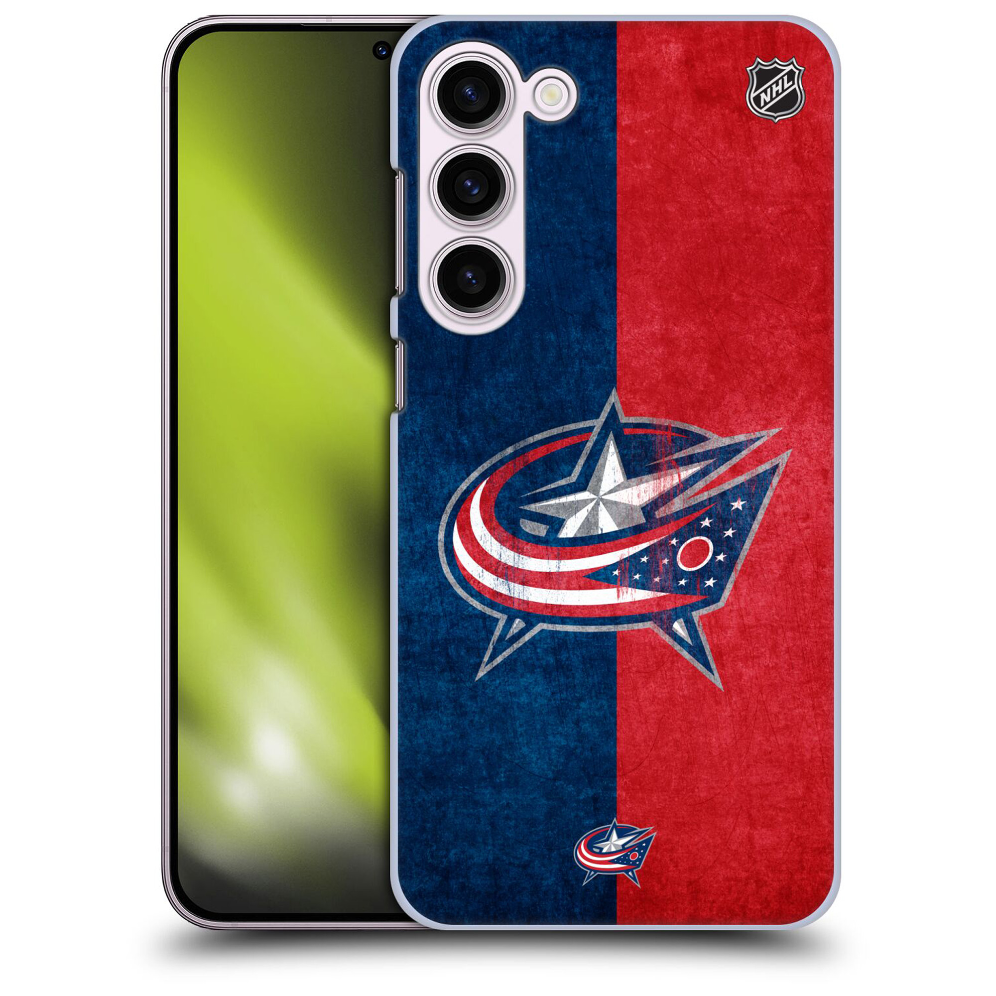 Columbus Blue Jackets NHL Half Distressed Grafik Phone Case - Samsung Image