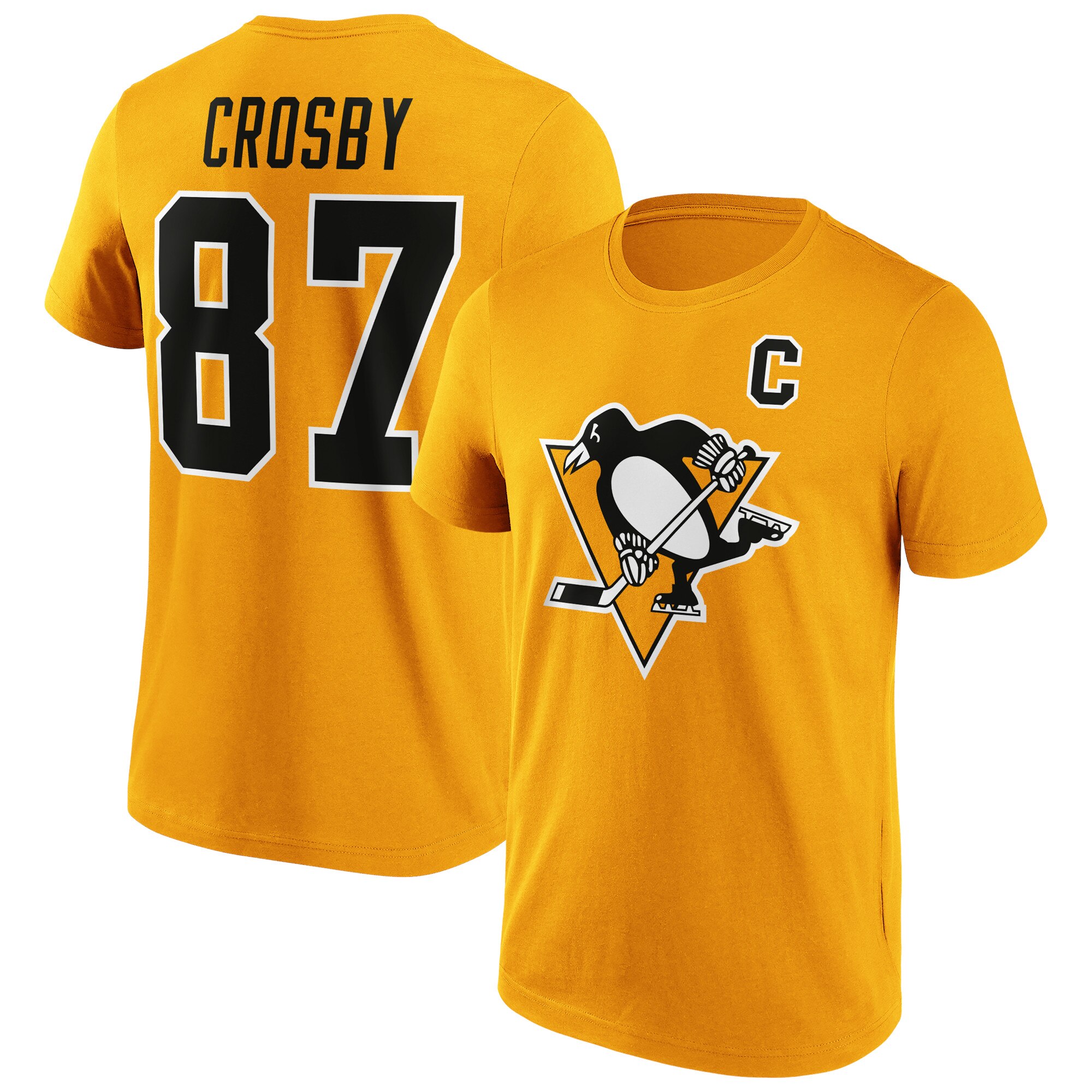 Pittsburgh Penguins Fanatics Branded Iconic Name & Number Graphic T-Shirt – Sidney Crosby 87 – Herren Image