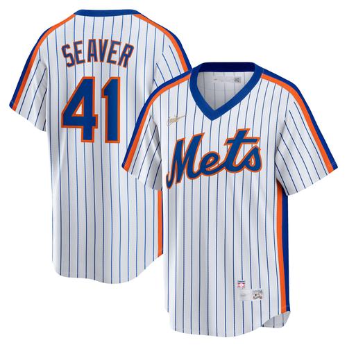 Weißes Nike Tom Seaver New York Mets-Heimtrikot aus der Cooperstown Collection für Herren