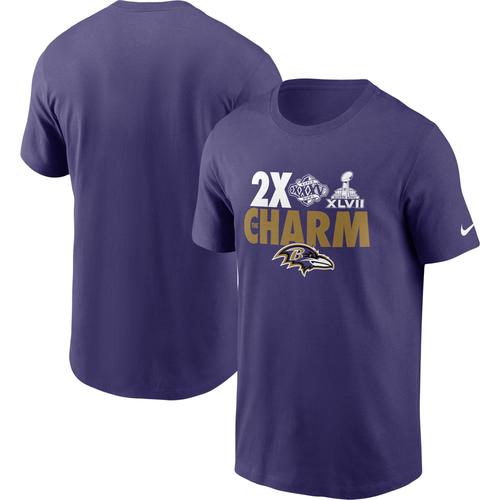 Lila Nike Herren-T-Shirt „Baltimore Ravens Hometown Collection“ 2x Super Bowl Champions