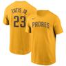 Men's Nike Fernando Tatís Jr. Gold San Diego Padres Name & Number T-Shirt