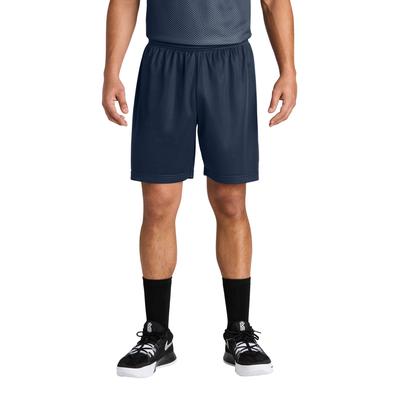 Sport-Tek ST5100 PosiCharge Mesh 7' Short in True Navy Blue size XS | Polyester