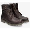 Schnürboots PANAMA JACK, Herren, Gr. 46, braun (dunkelbraun used), Nappaleder, casual, Schuhe, Blockabsatz, Schnürstiefelette, Outdoorschuh mit Ziernähten