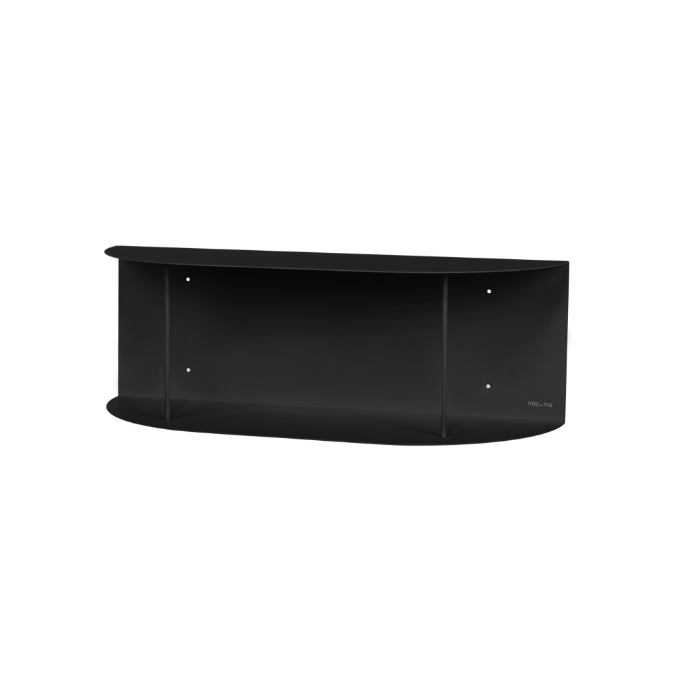 Etagère murale en acier, courte, noire