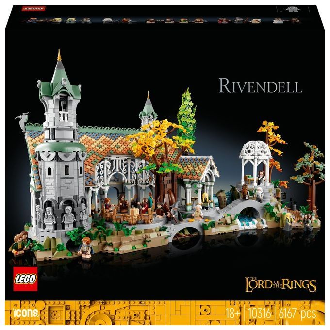 LEGO Icons 10316 Il Signore degli Anelli: Gran Burrone, Grande Set per