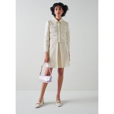 Ada Cream and Silver Recycled Cotton Tweed Jacket Cream Silver, Cream Silver