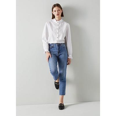 Verity Mid-Indigo Organic Cotton-Blend Cropped Denim Jeans Mid Indigo, Mid Indigo