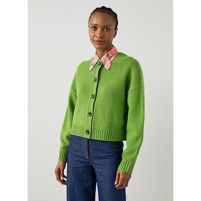 Amore Bright Green Short Cardigan, Bright Green
