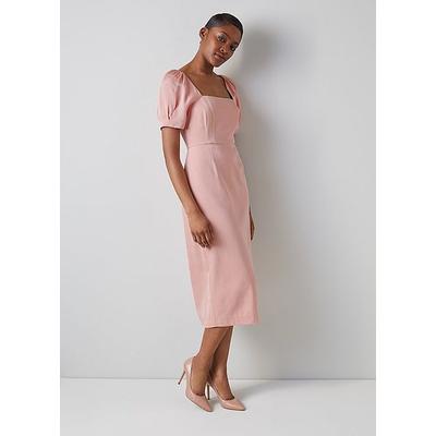 Paige Pink Square Neck Dress, Pink