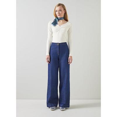 Anabella Cream Top with LENZING ECOVERO viscose Ivory, Ivory