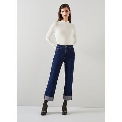 Ellie Cream Sustainably Sourced Merino Turtle Neck Jumper, Cream