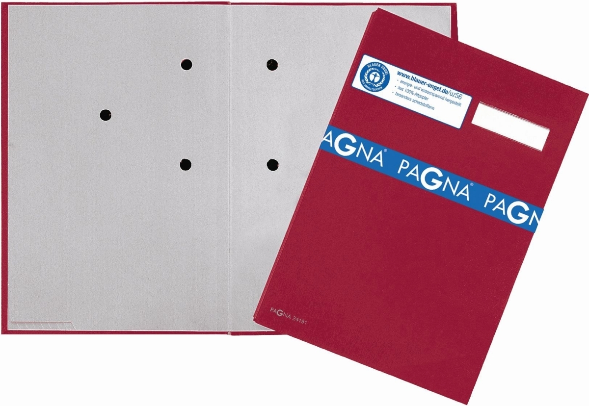 Pagna Unterschriftsmappe 20 Fächer Leinen rot Image