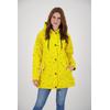 Regenjacke DEPROC ACTIVE "Friesennerz HALIFAX UMBRELLA", Damen, Gr. 50 (XL), gelb, Obermaterial: 100% Polyurethan; Futter: 100% Polyester, casual, figurumspielend, Langarm gerader Abschluss mit Druckknopf, Jacken, auch in Großen Größen erhältlich