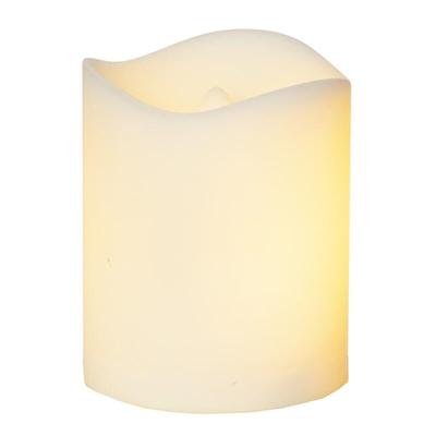 Kerze Flame Candle, Grablicht, Weiß, Außenbereich, led, Timer, Gelb, Flackern, 7 cm - Star Trading Image